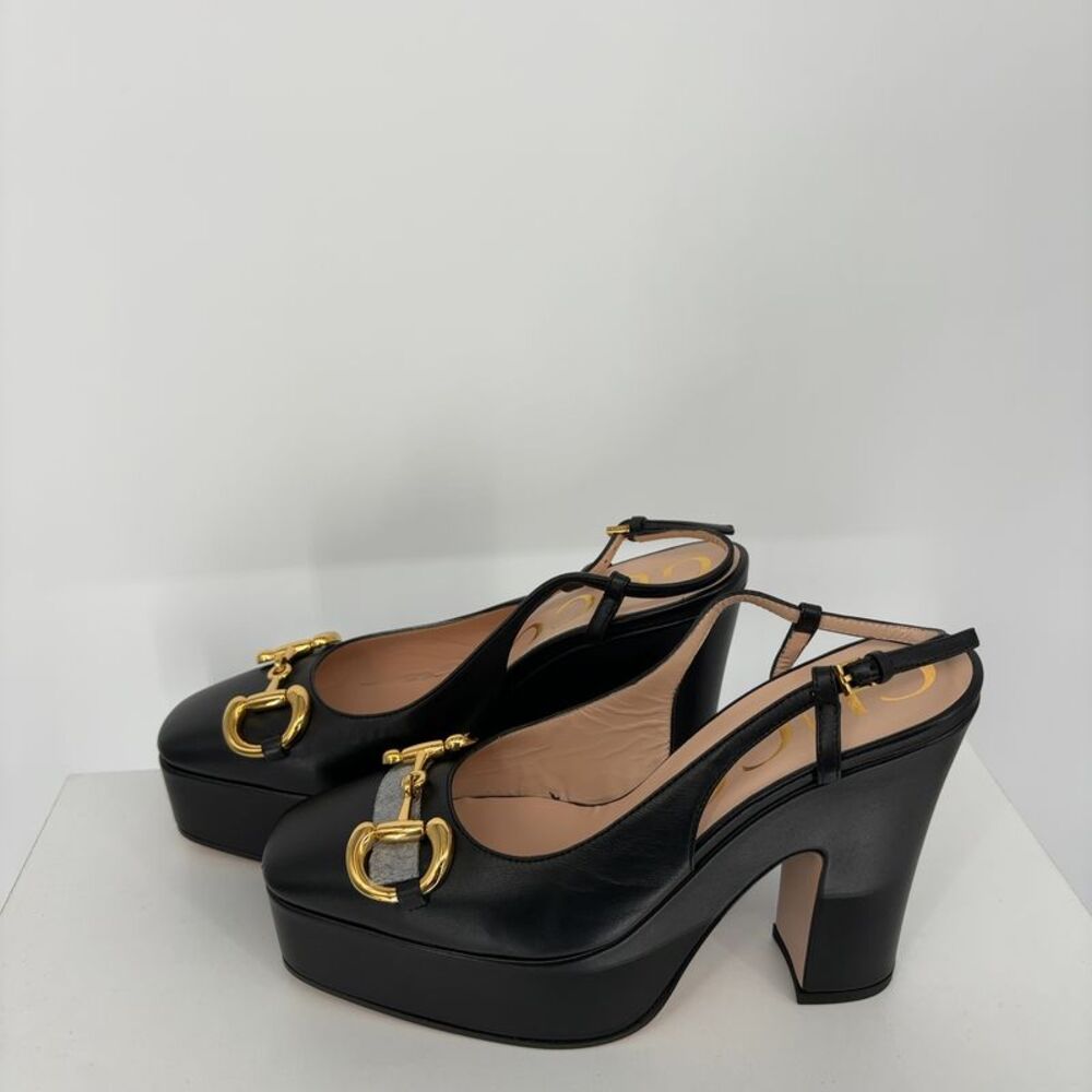 Gucci Platform Leather Pumps - Picture 3 of 8